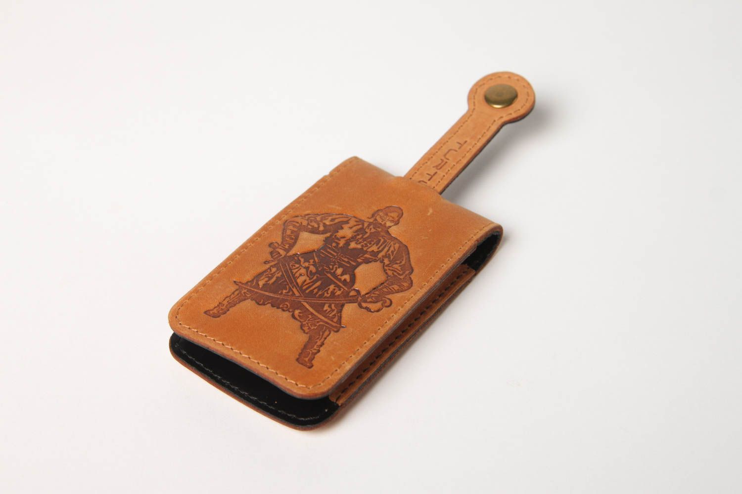 Beautiful handmade leather key case key purse design handmade accessories photo 2
