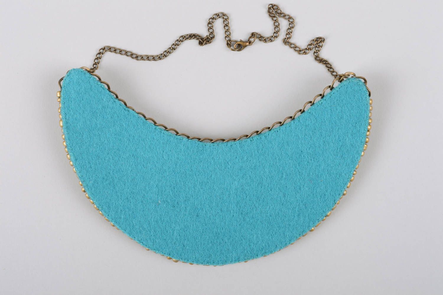 Beautiful textile necklace beaded stylish necklace handmade jewelry gift photo 5