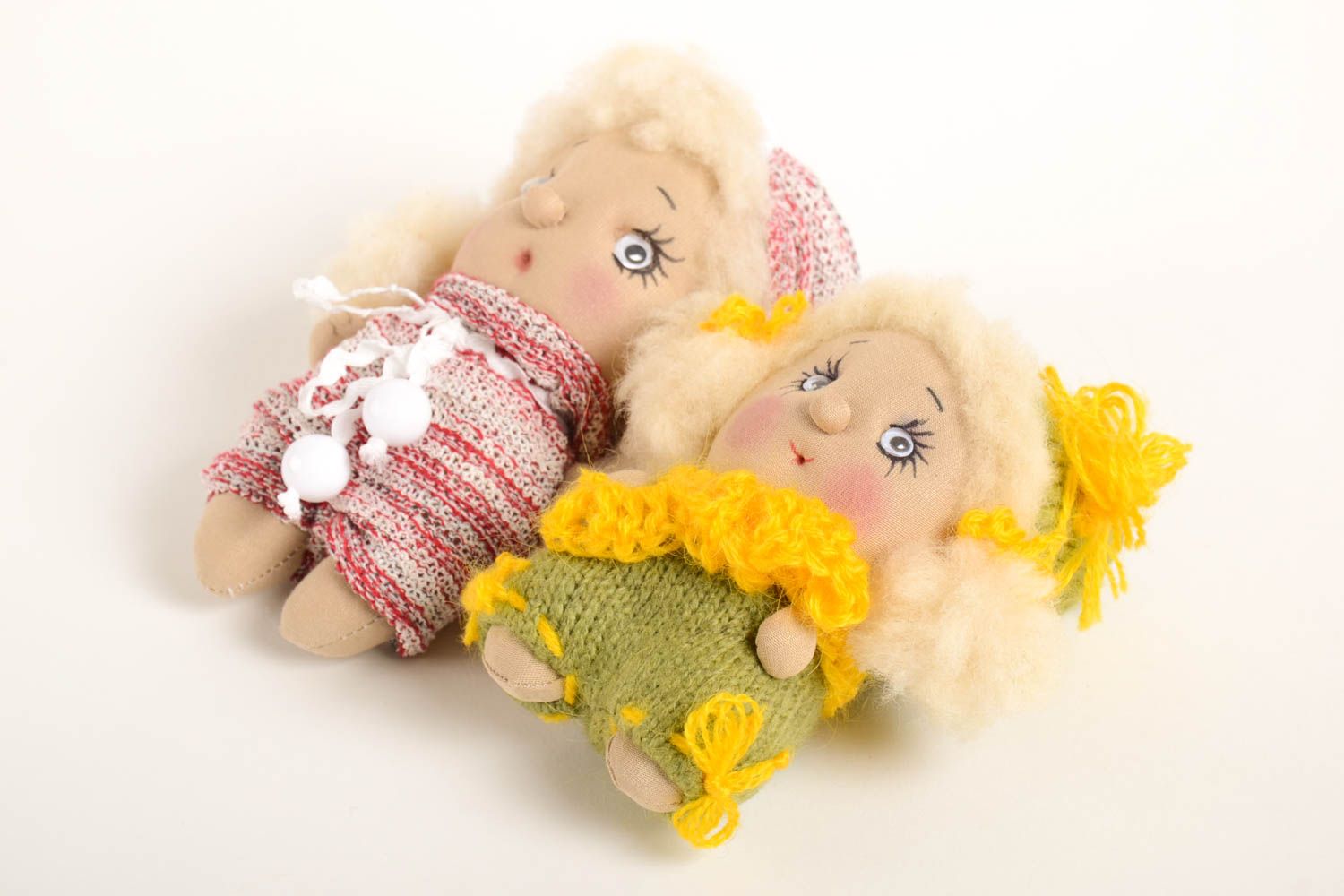 Jouets enfant Gnomes Peluches faites main en tissu Cadeau original 2 pièces photo 4