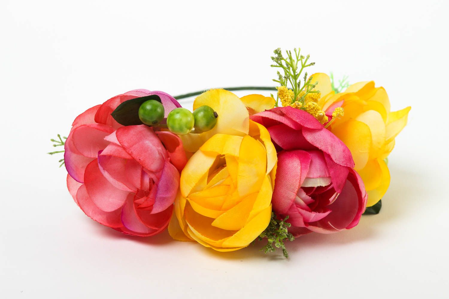 Vincha artesanal con flores bisutería para el pelo regalo original para mujer foto 3