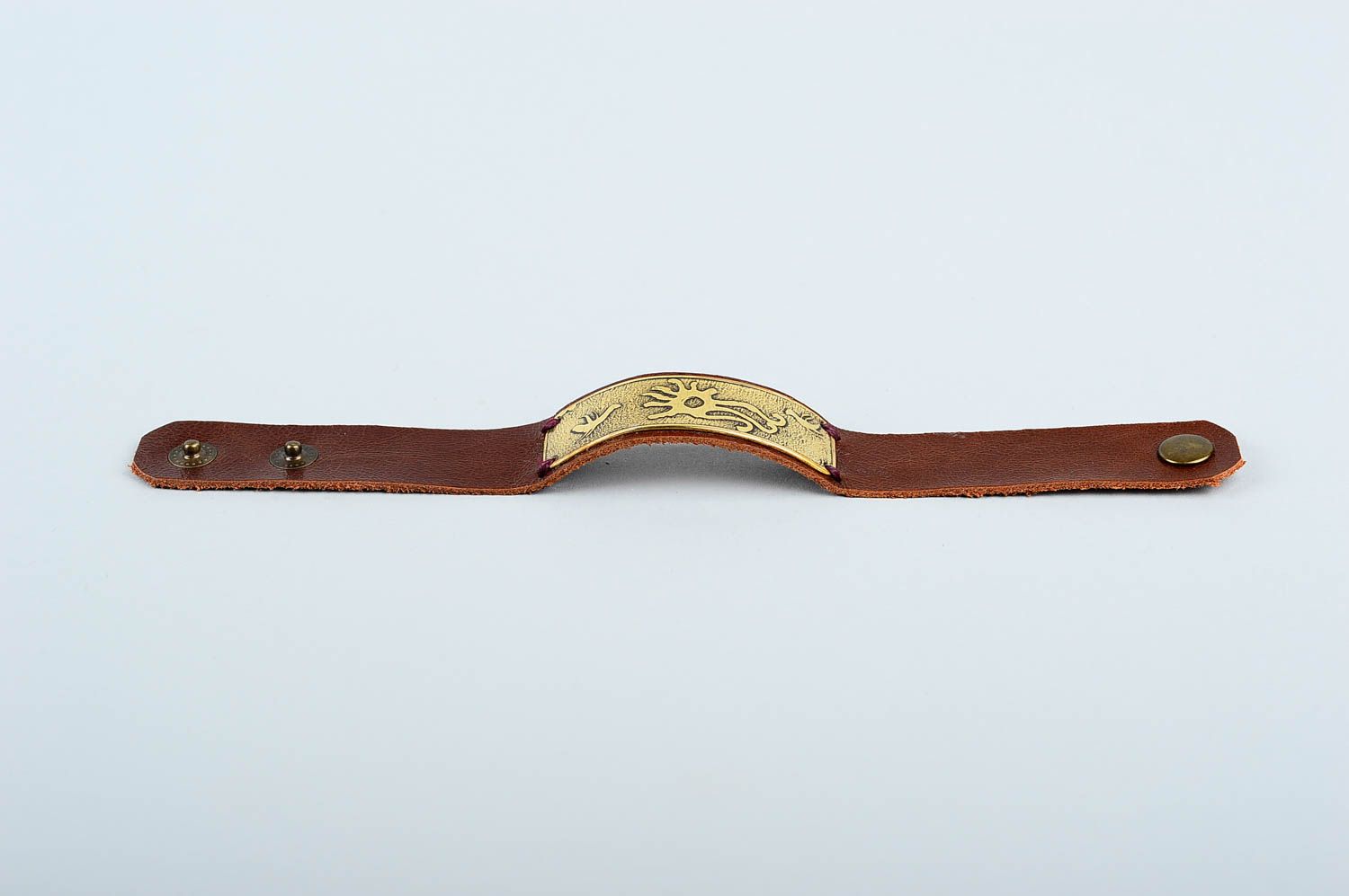 Beautiful handmade leather bracelet leather goods fashion accessories ideas photo 3