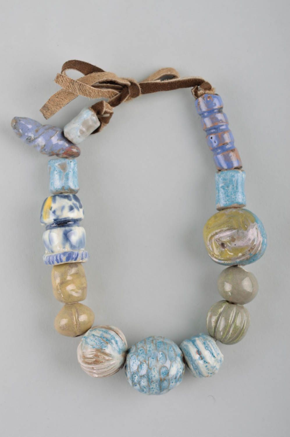 Stylish handmade ceramic necklace bead necklace design fashion tips for her photo 2