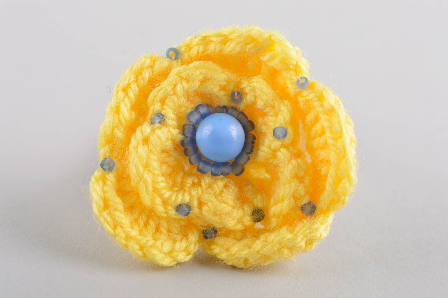 Handmade crocheted scrunchy hair accessories flower barrette present for girl photo 3