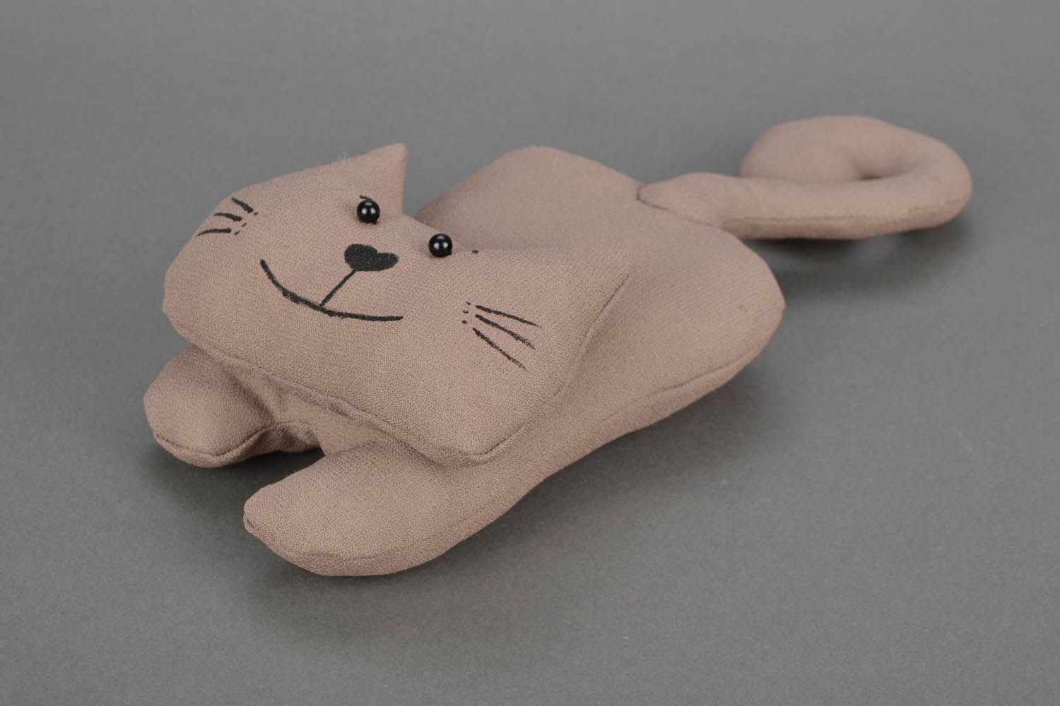 Peluche chat faite main Jouet en tissu original à suspendre Cadeau pour enfant photo 3