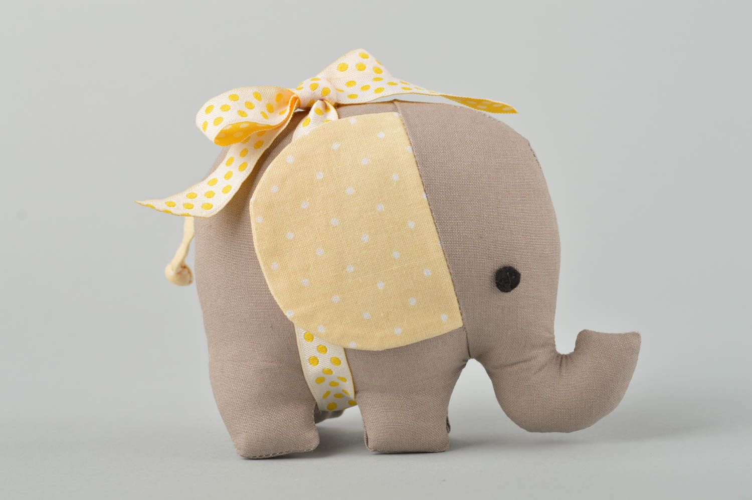 Charming textile elephant handmade designer soft toy unusual interior toy photo 3