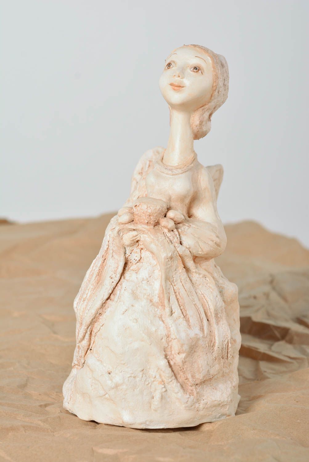 Statuette femme d'argile autodurcissante faite main jouet décoratif pour maison photo 1