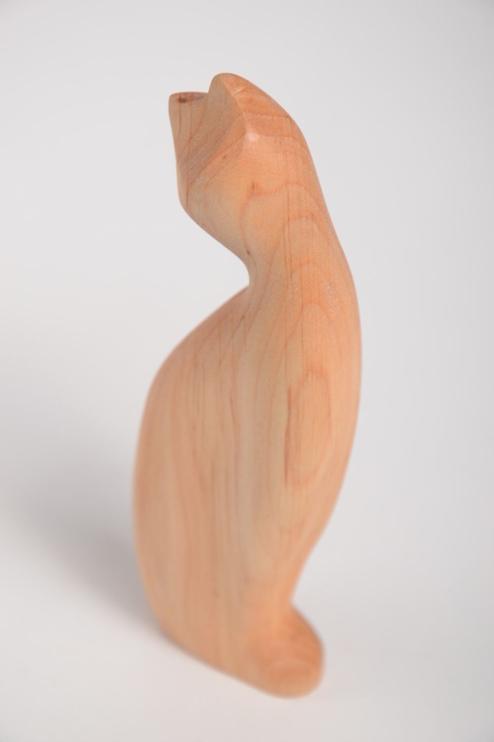 Статуэтка из дерева хэнд мэйд фигура из дерева сувенир из дерева Кошка фото 4