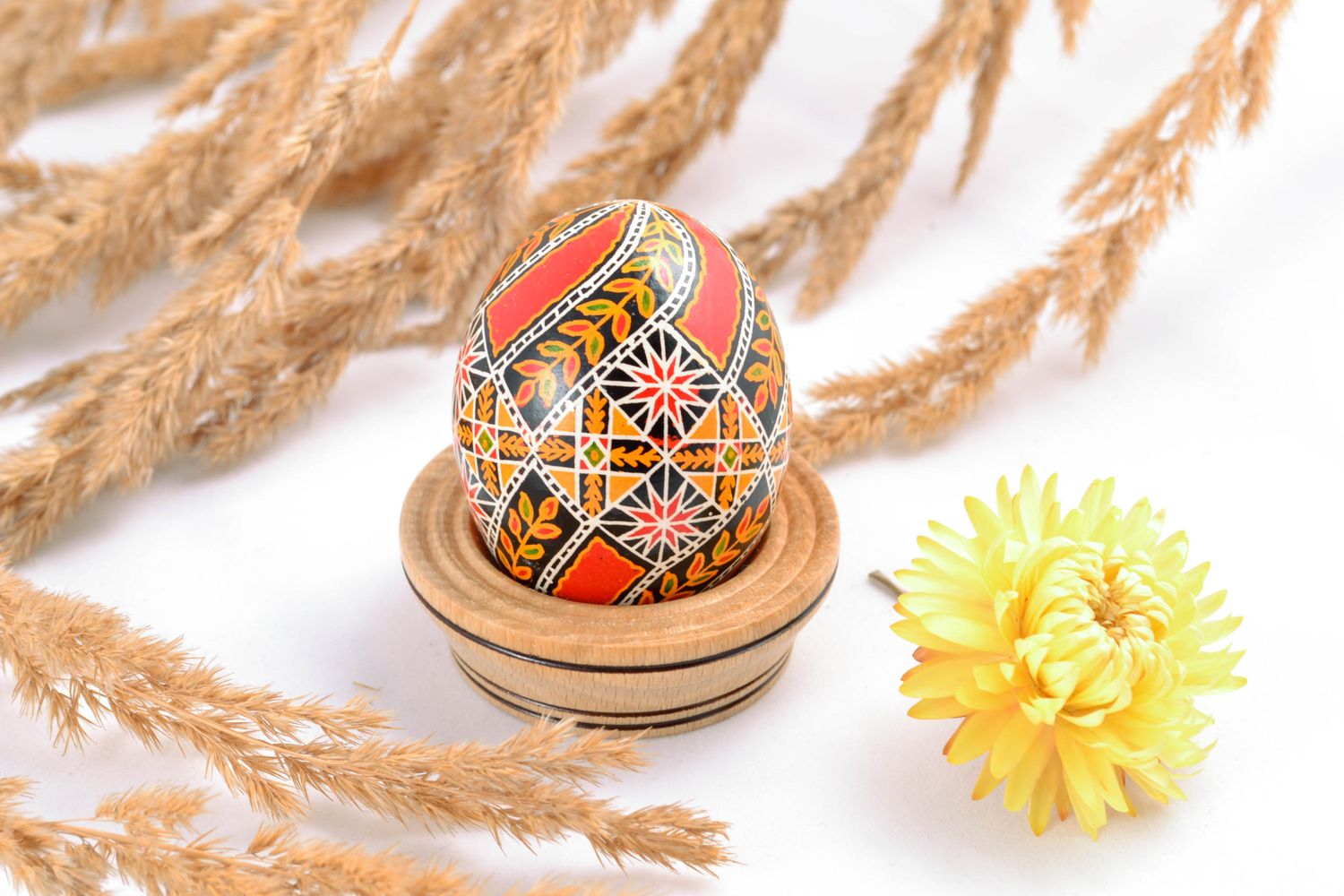 Painted chicken egg for Easter decor photo 1
