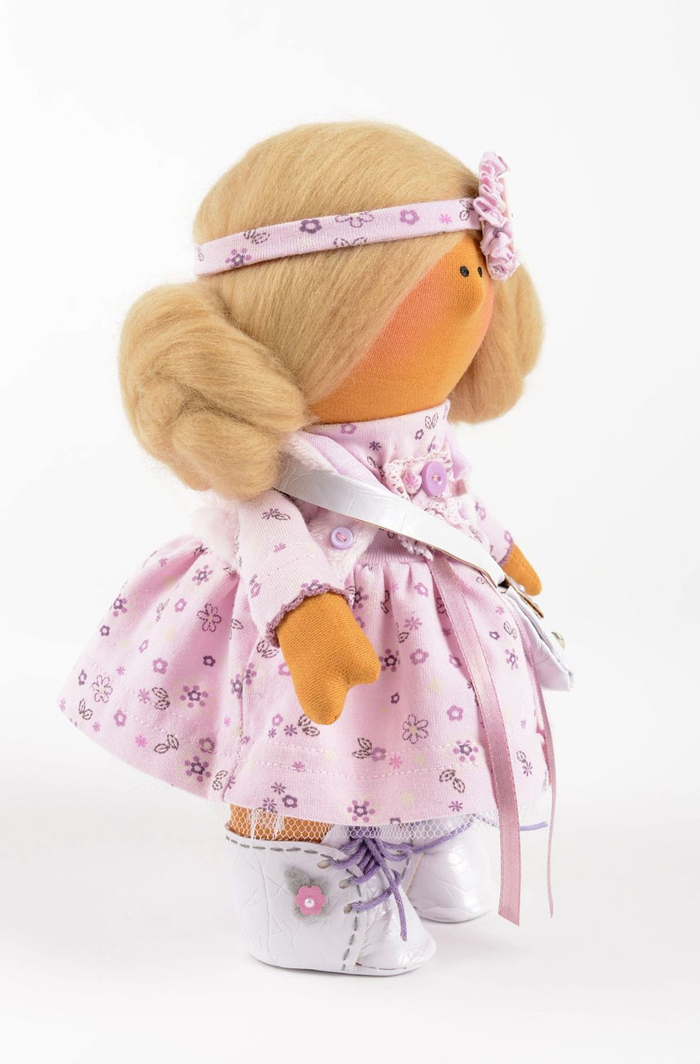 Кукла ручной работы кукла из ткани авторская кукла для украшения дома стильная фото 3