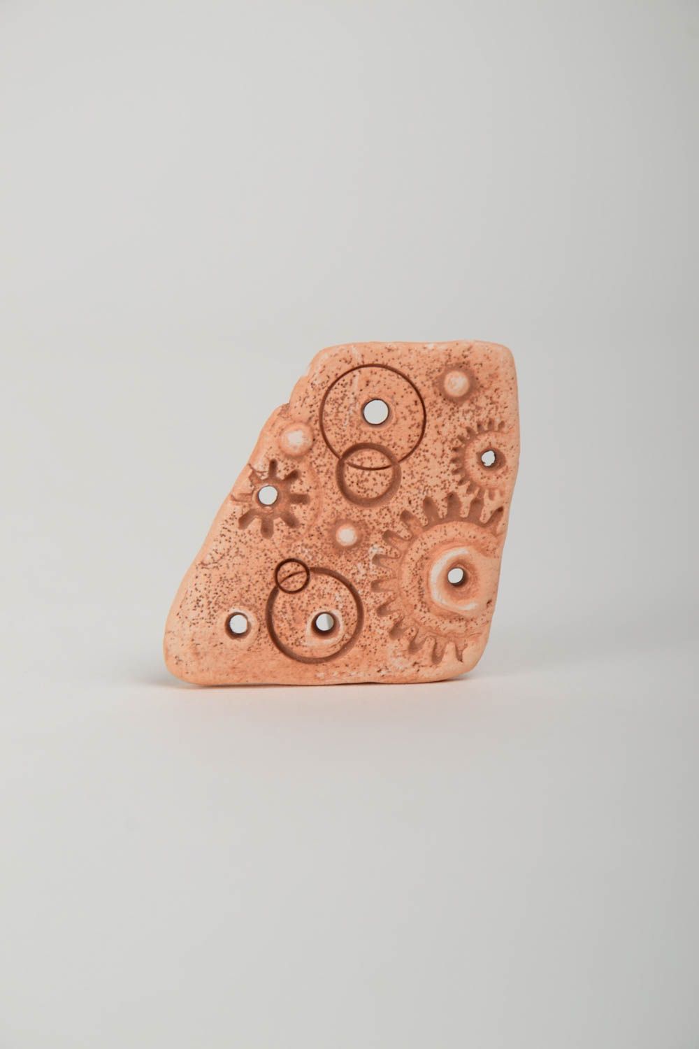 Beautiful homemade clay craft blank for DIY pendant making designer jewelry photo 2