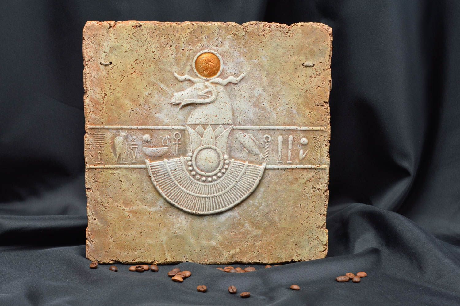 Авторская керамическая плитка со знаком зодиака панно для Овна ручная работа  фото 1