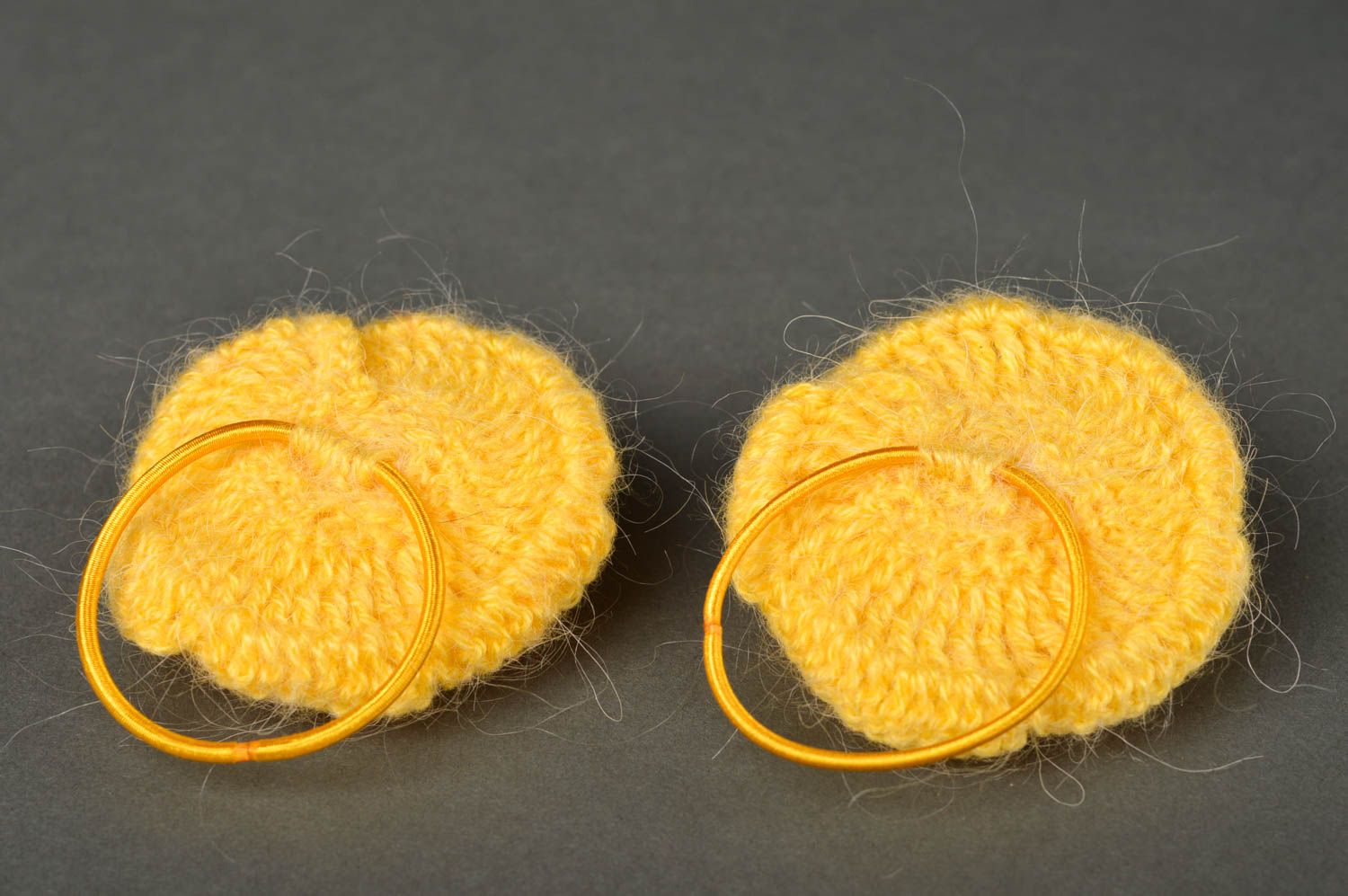 Gomas para el pelo artesanales accesorios para niñas regalo original amarillas foto 3