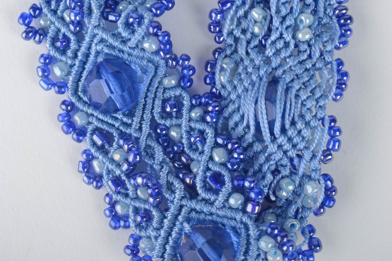 Женский ремень пояс ручной работы пояс для талии макраме анкарс синий красивый фото 4