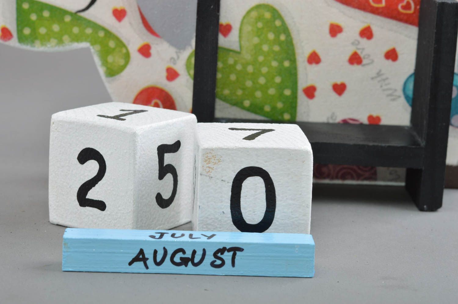 Calendario hecho a mano con forma de cordero decoración de interior decoupage
 foto 4