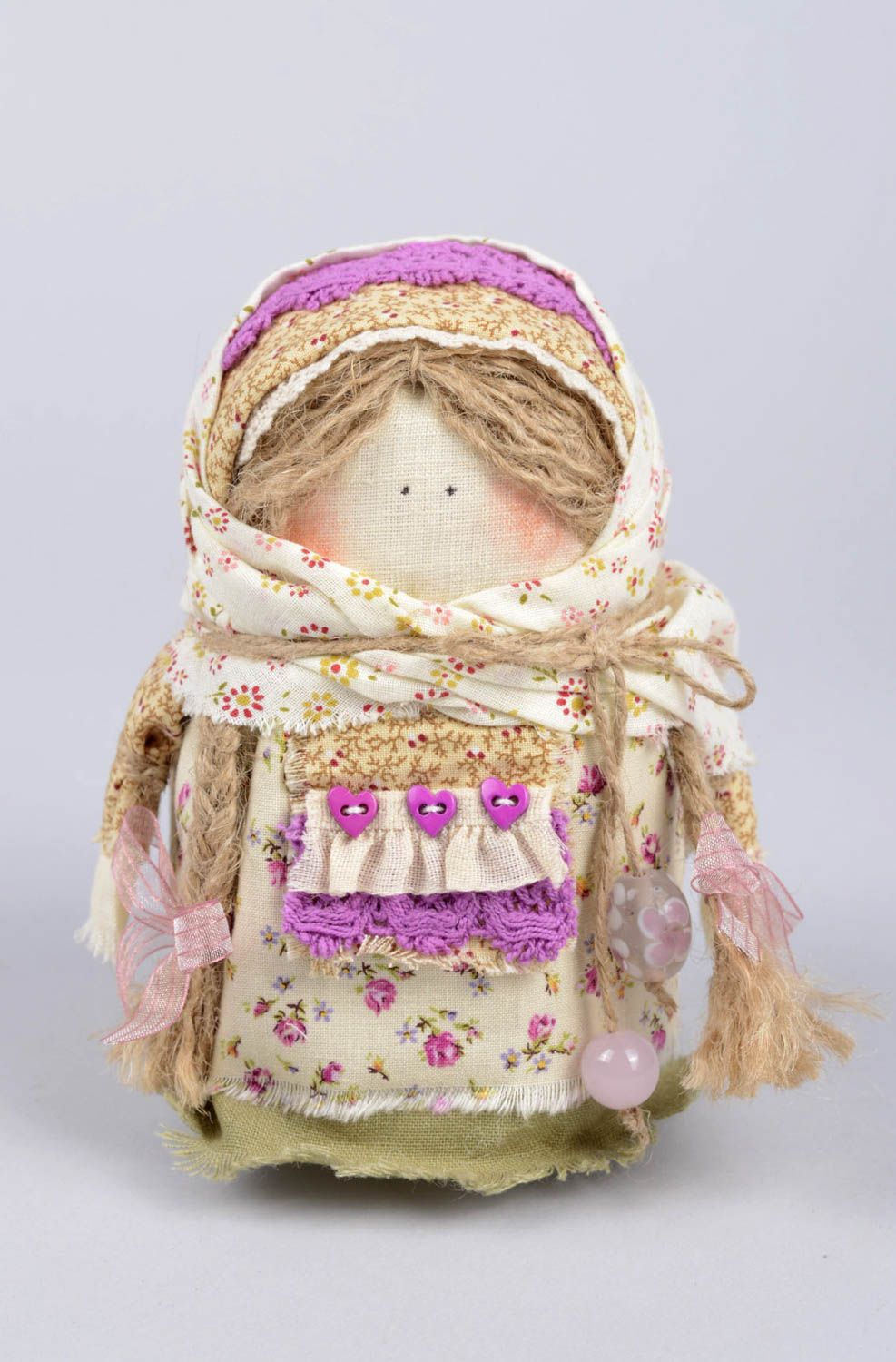 Кукла ручной работы тряпичная кукла крупеничка для декора дома кукла оберег фото 1