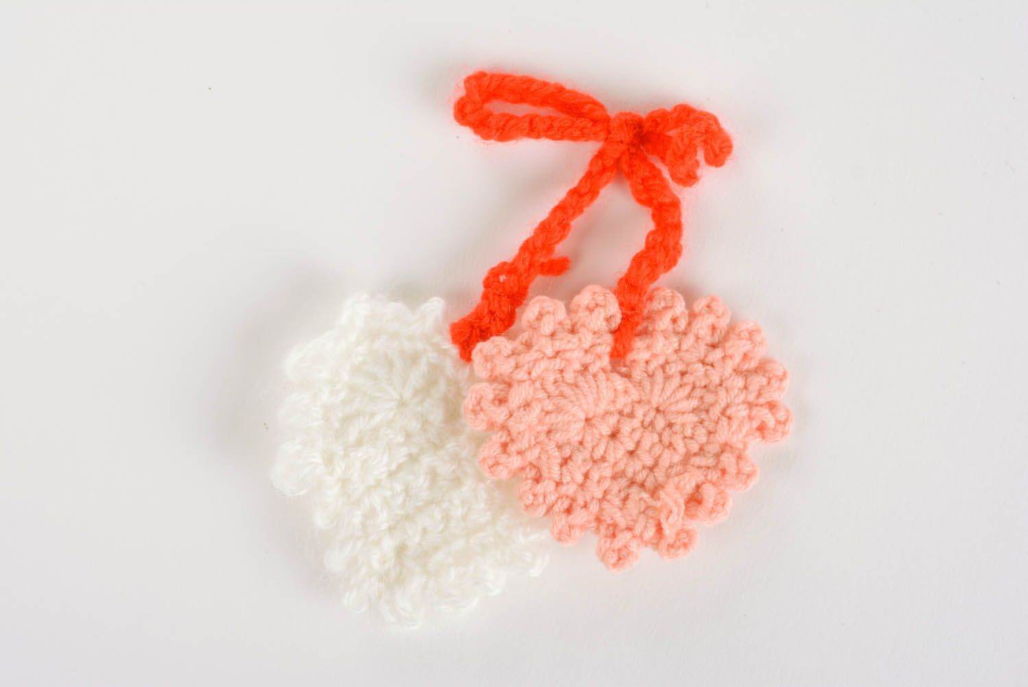 Crochet decorative element Hearts photo 1