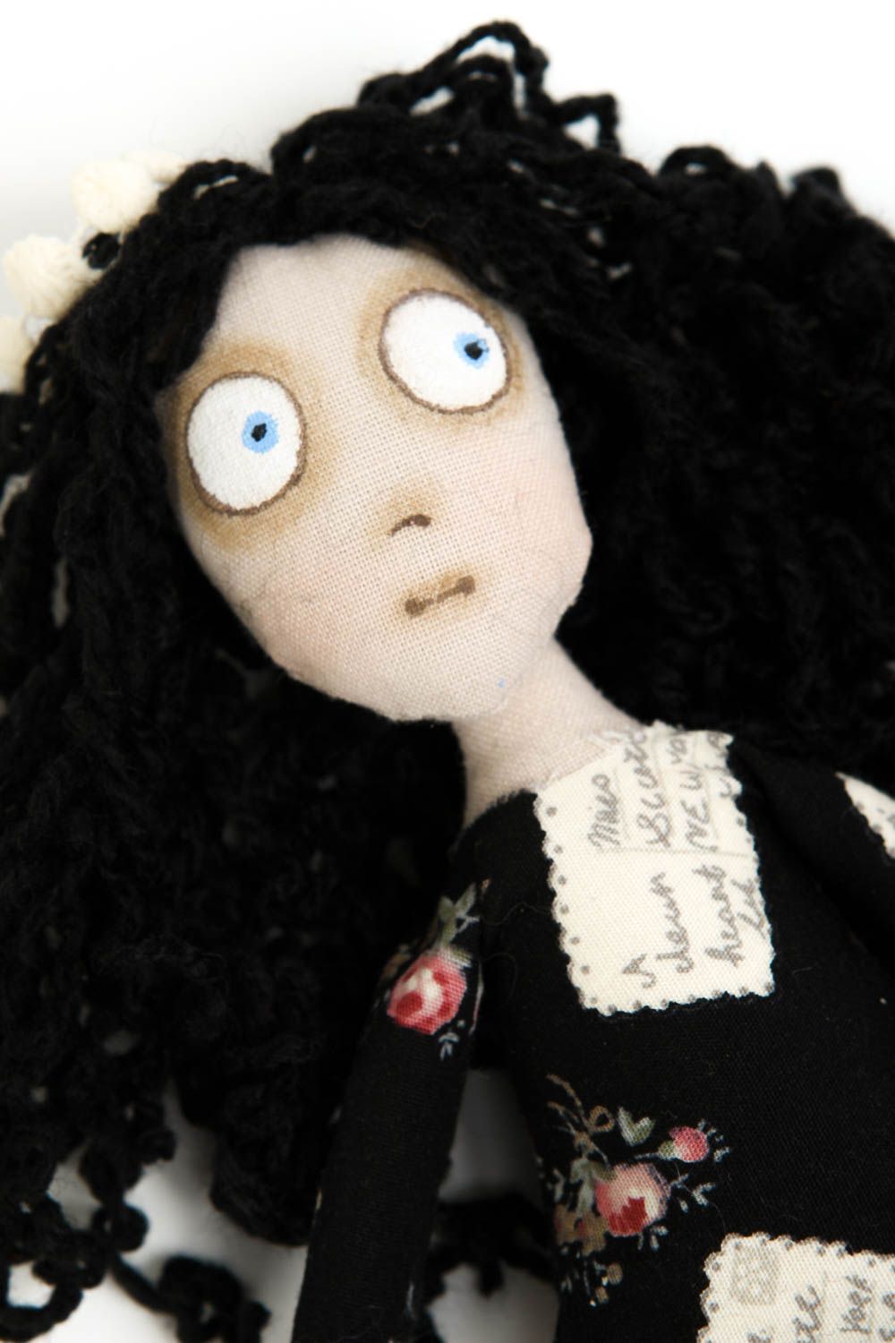 Bambola principessa in cotone fatta a mano pupazzo tessile originale decoro casa foto 2