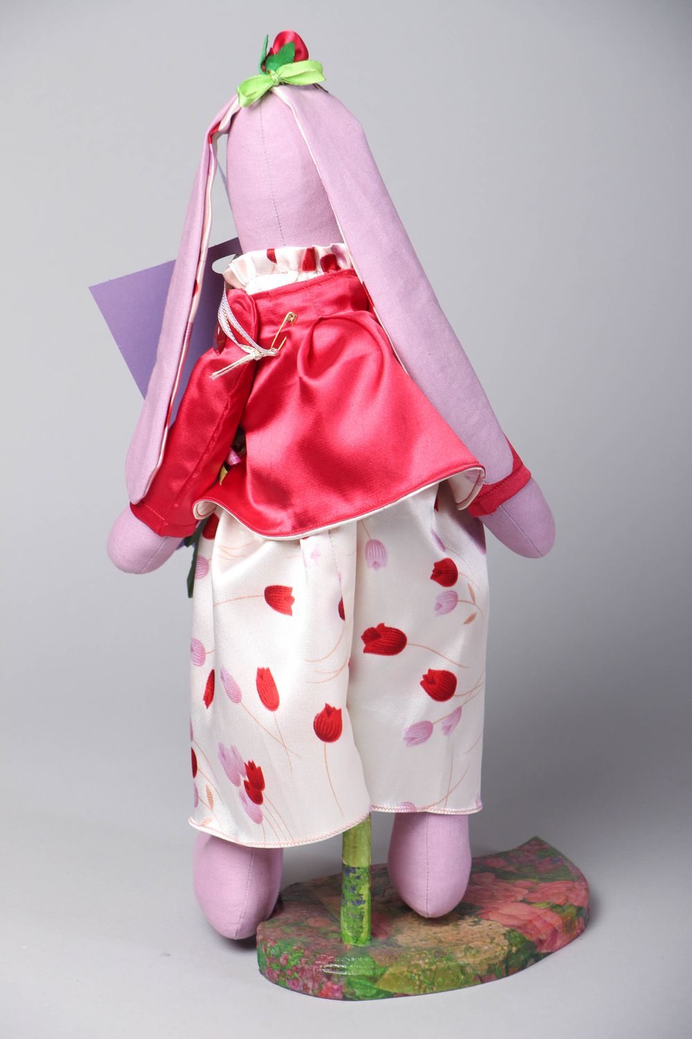 Soft toy with stand Rabbit with Bouquet photo 3