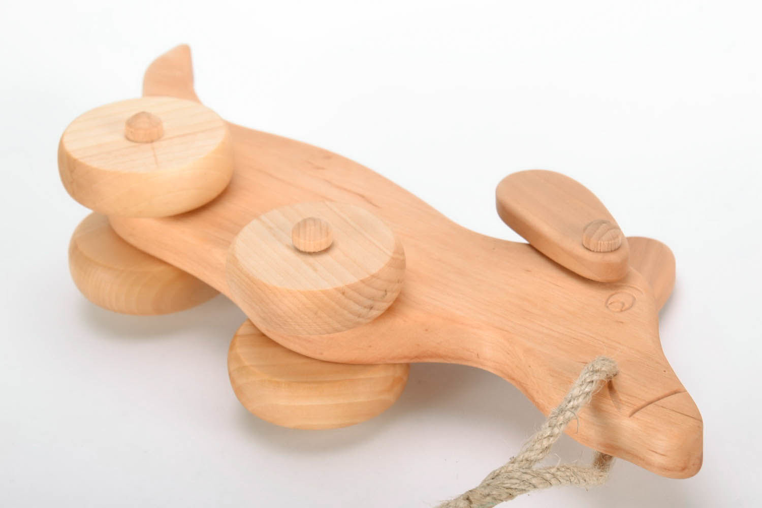 Деревянная игрушка-каталка Такса фото 5