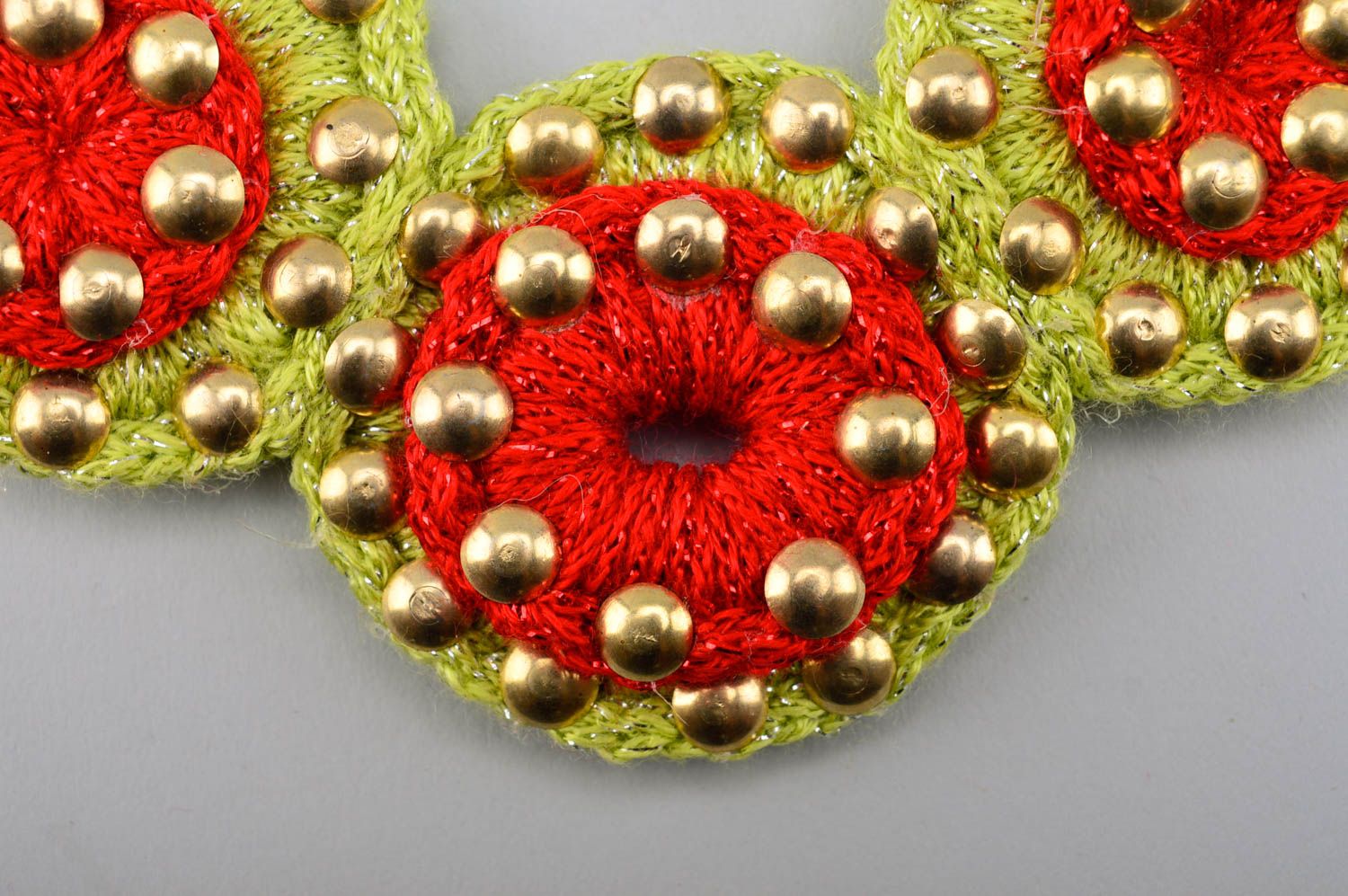 Handmade Collier für Frauen Stoff Schmuck Frauen Accessoire stilvoll modisch foto 3
