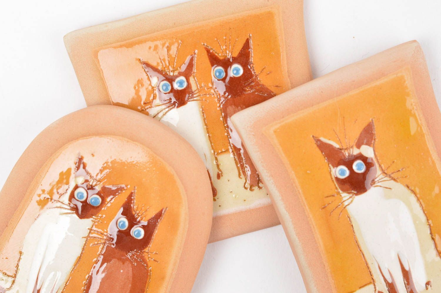 Магниты на холодильник хэнд мэйд декор для дома необычные подарки История кошки фото 5