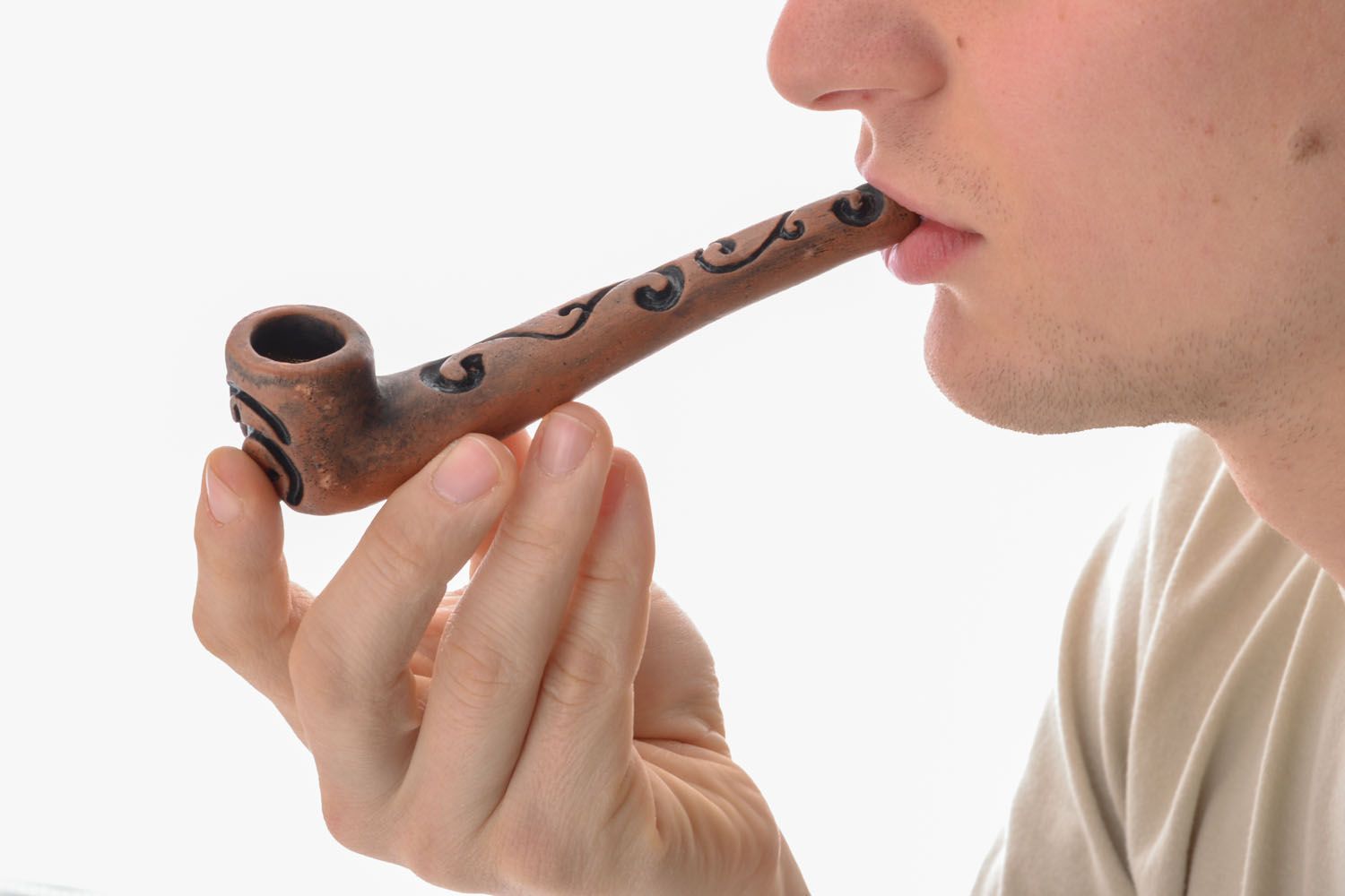 Pipe for smoking with a pattern photo 5