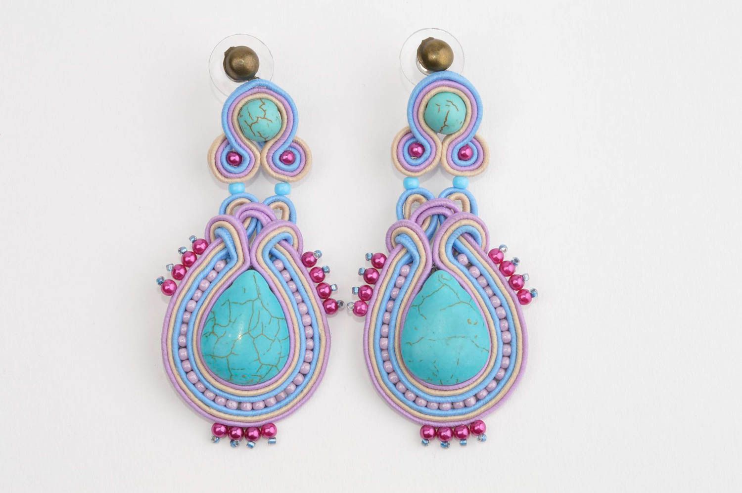 Stylish earrings soutache designer earrings fashion women accessory girls gift photo 2