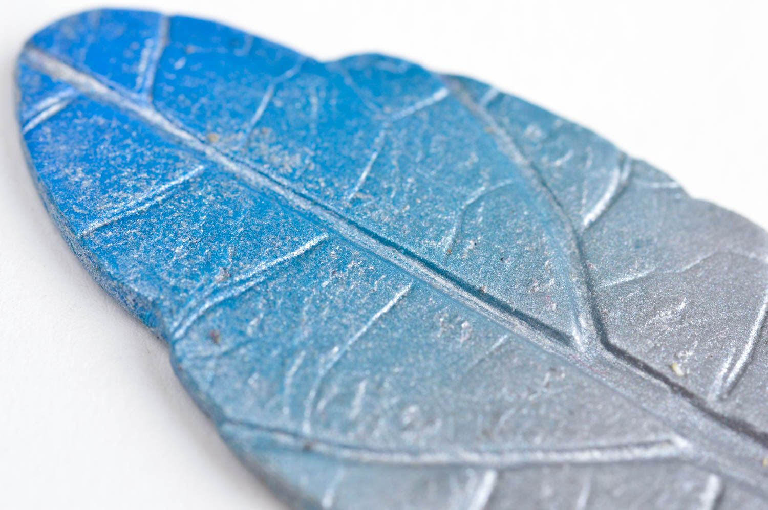 Украшение ручной работы серьги из полимерной глины модные серьги листья фото 4