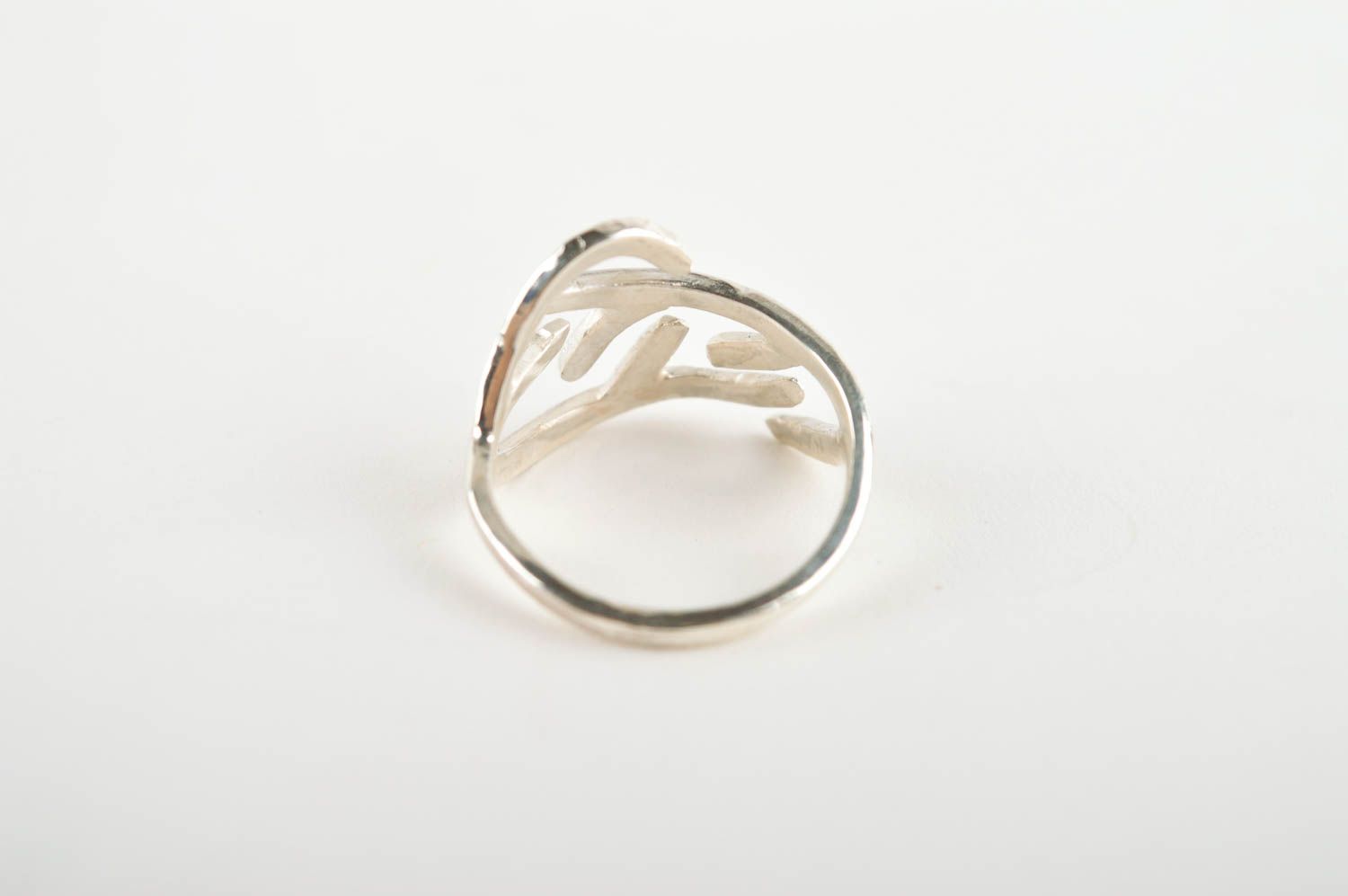 Бижутерия из мельхиора ручной работы металлическое украшение женское кольцо фото 5