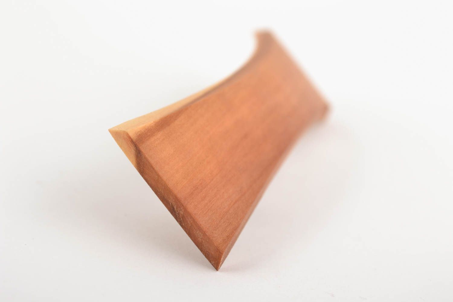 Pasador de madera para el pelo estrecho rectangular artesanal estiloso foto 4
