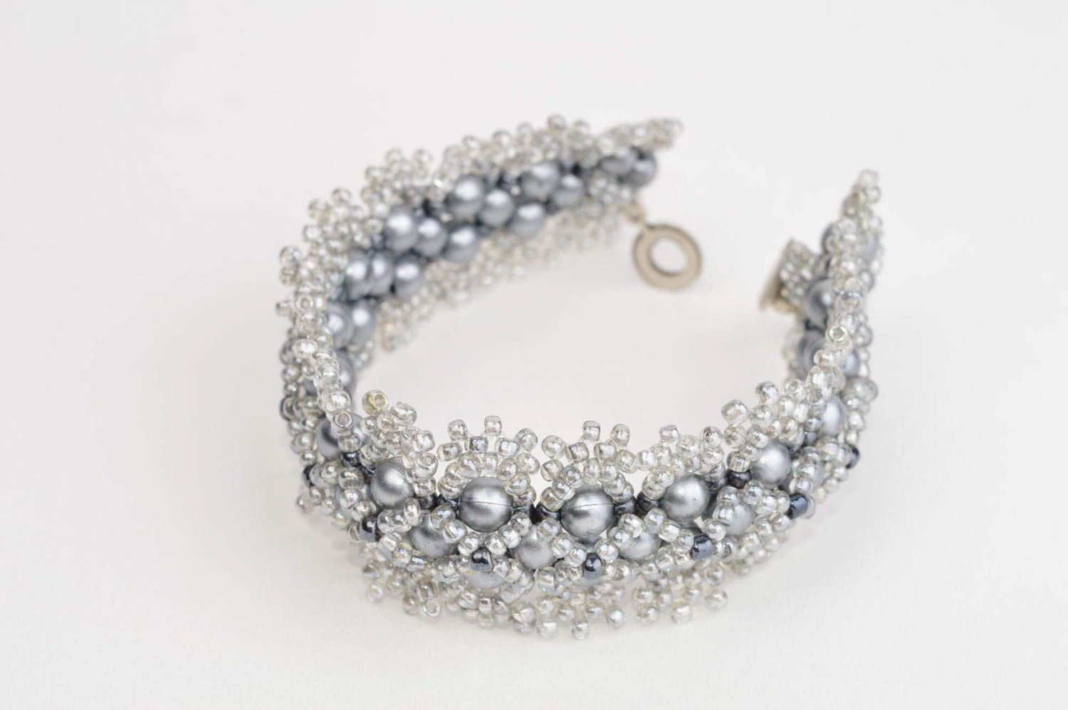 Woven bracelet seed beads bracelet exclusive accessories vintage bijouterie photo 4