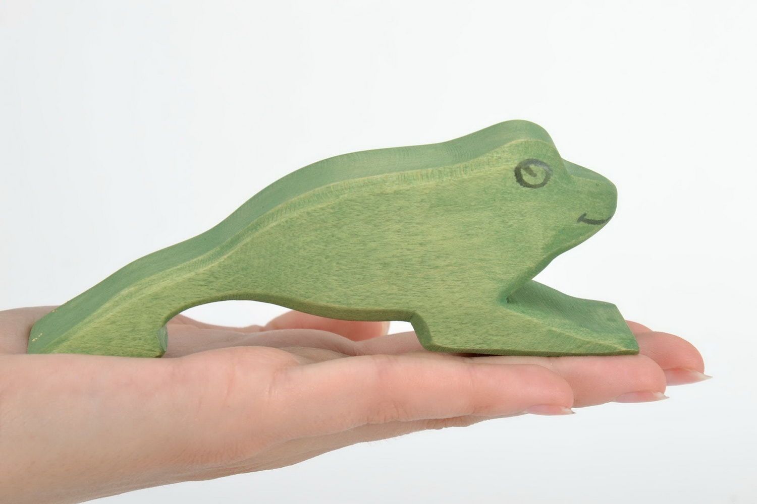 Wooden statuette Frog photo 3