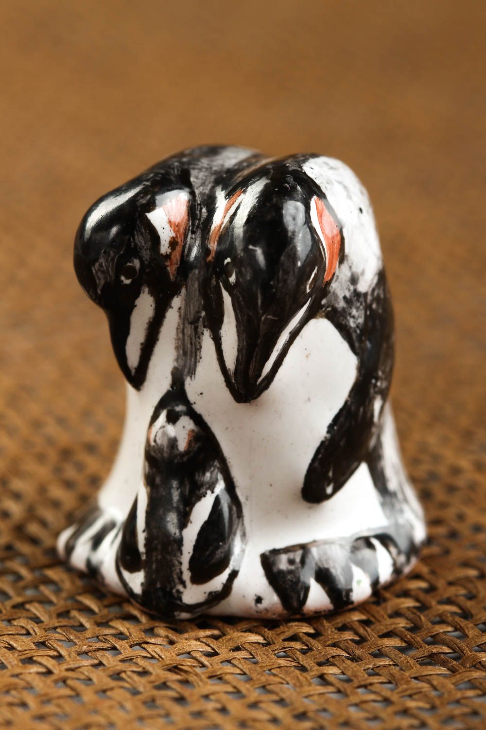 Handmade Deko kleiner Fingerhut Nähen Zubehör ausgefallene Deko kleine Pinguine foto 1