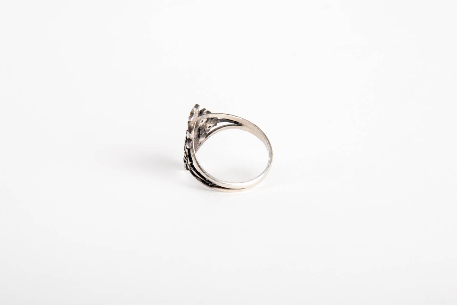 Кольцо из серебра украшение ручной работы женское кольцо ювелирная бижутерия фото 4