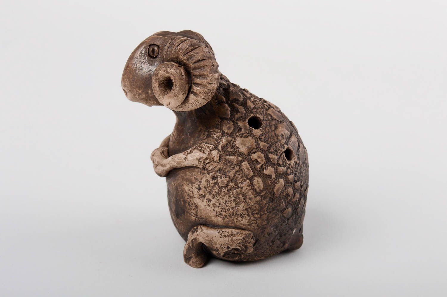 Keramik Schaf handgemachte kleine Pfeife originelles Lernspielzeug für Kinder foto 2