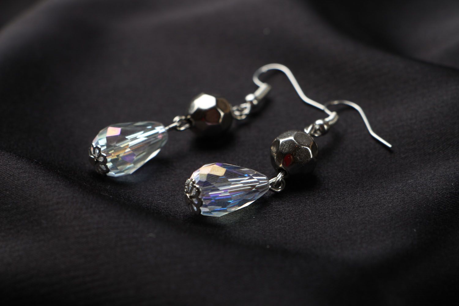 Long earrings Crystal Universe photo 2