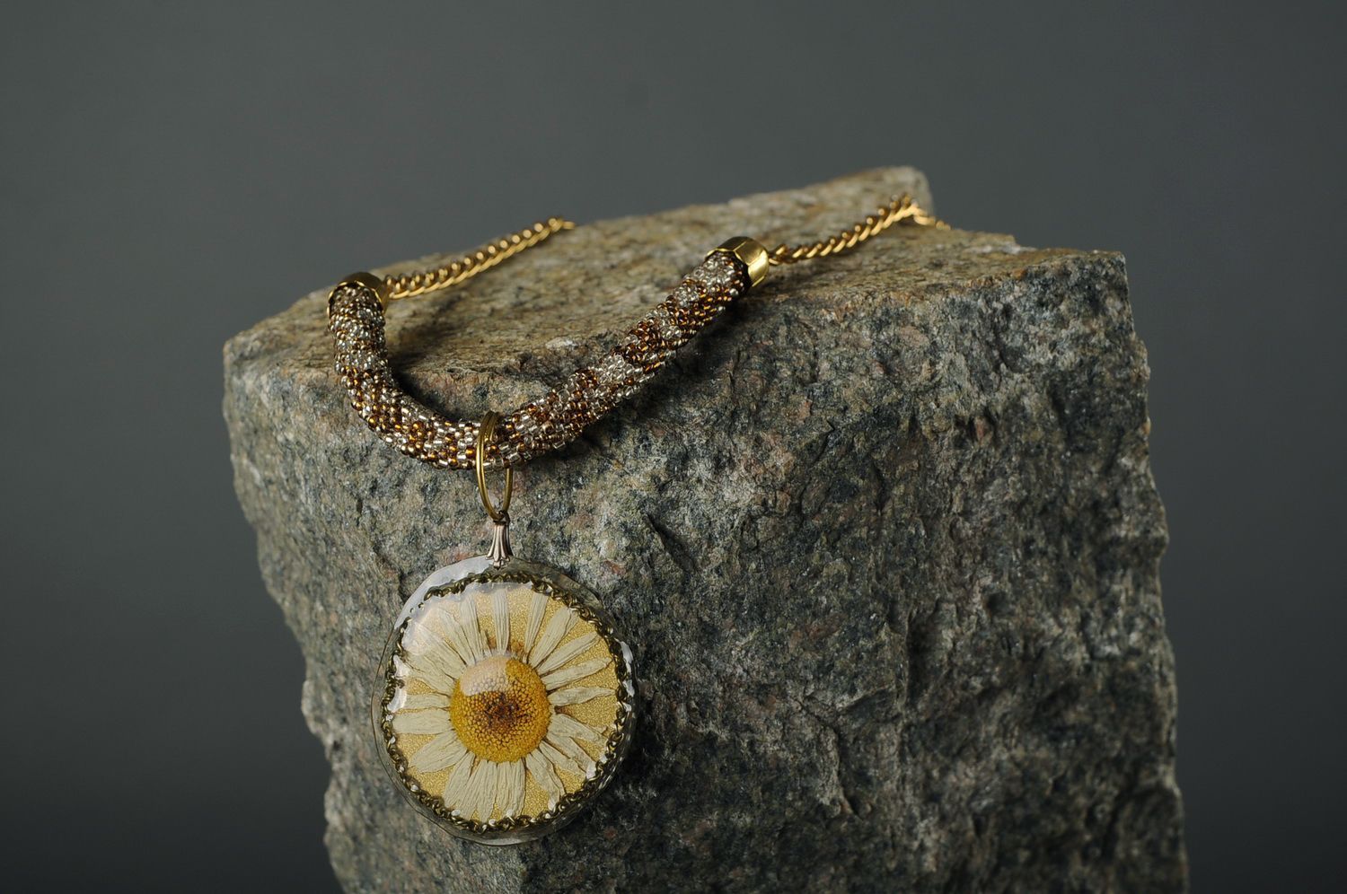 Pendant with Camomile Flower photo 3
