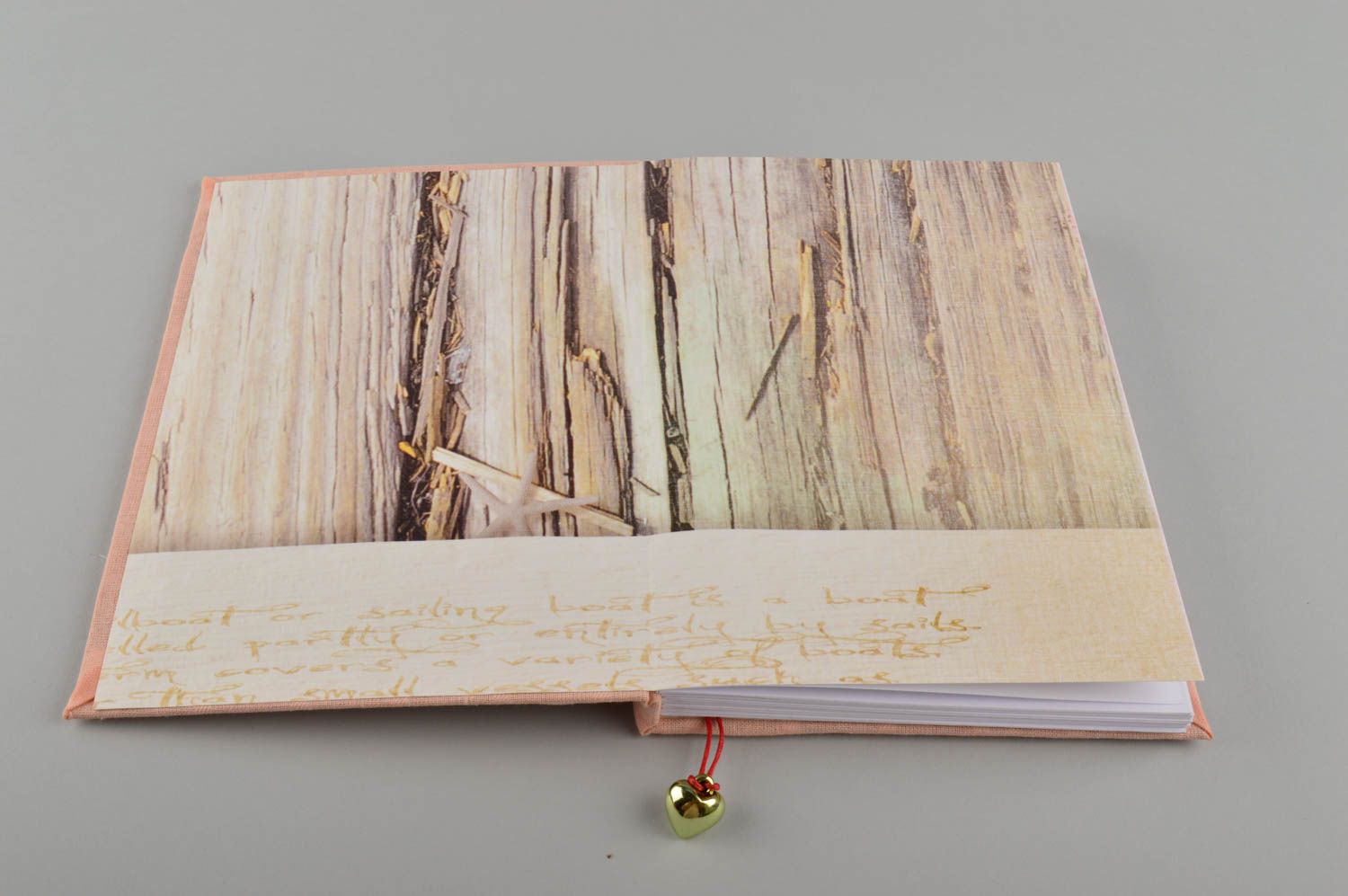 Libreta de notas hecha a mano rosada cuaderno de notas de tela regalo original  foto 2