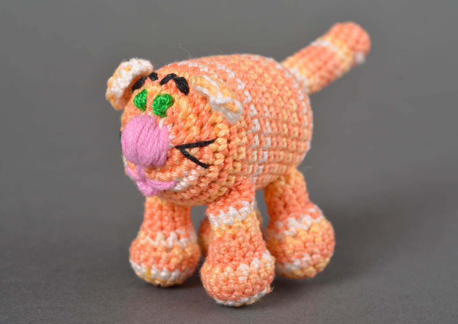 Handmade rattle toy crocheted soft toy for newborn baby nursery decor photo 1