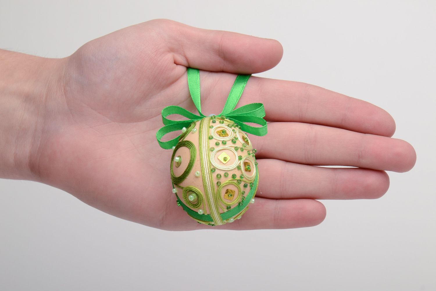 Interior pendant egg with beads photo 5