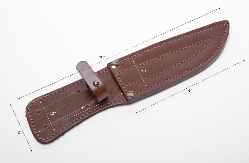Brown leather knife sheath photo 18