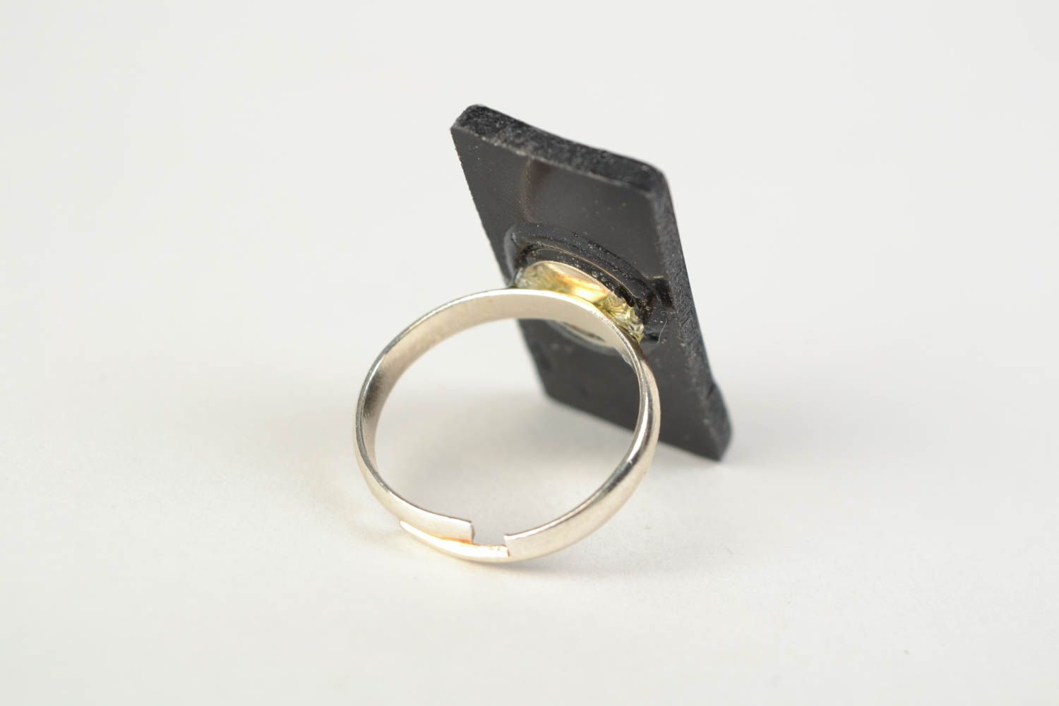 Handmade Ring aus Ton in Decoupage Technik regulierbar wundreschön originell foto 5