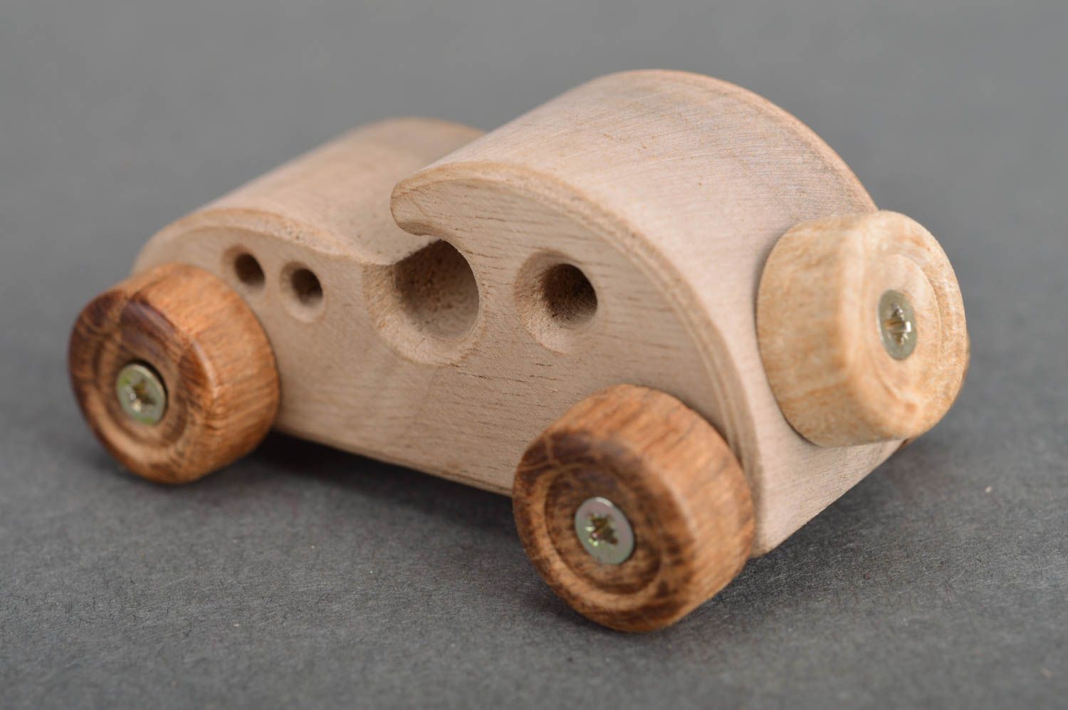 Beautiful eco friendly handmade wooden toy car for kids over 6 years old photo 2