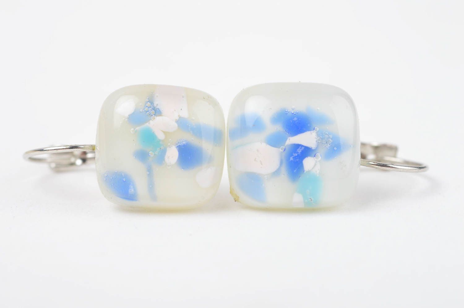 Beautiful handmade glass earrings glass fusing cool jewelry designs gift ideas photo 2