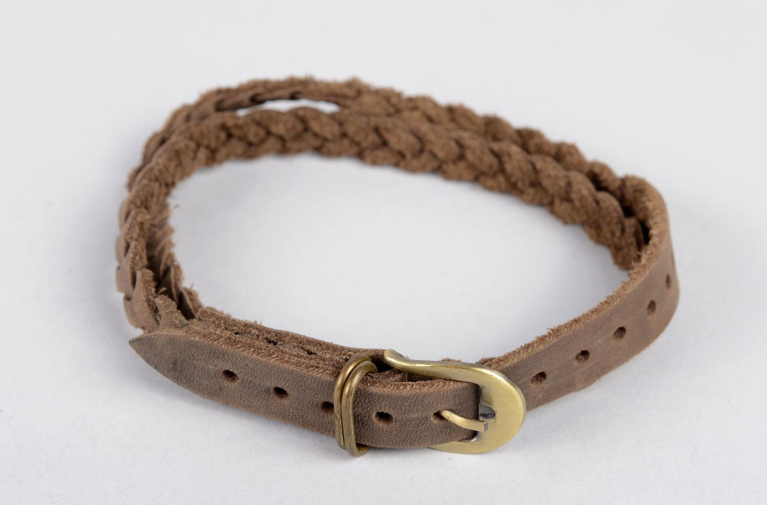 Unusual handmade leather bracelet fashion trends artisan jewelry leather goods photo 3