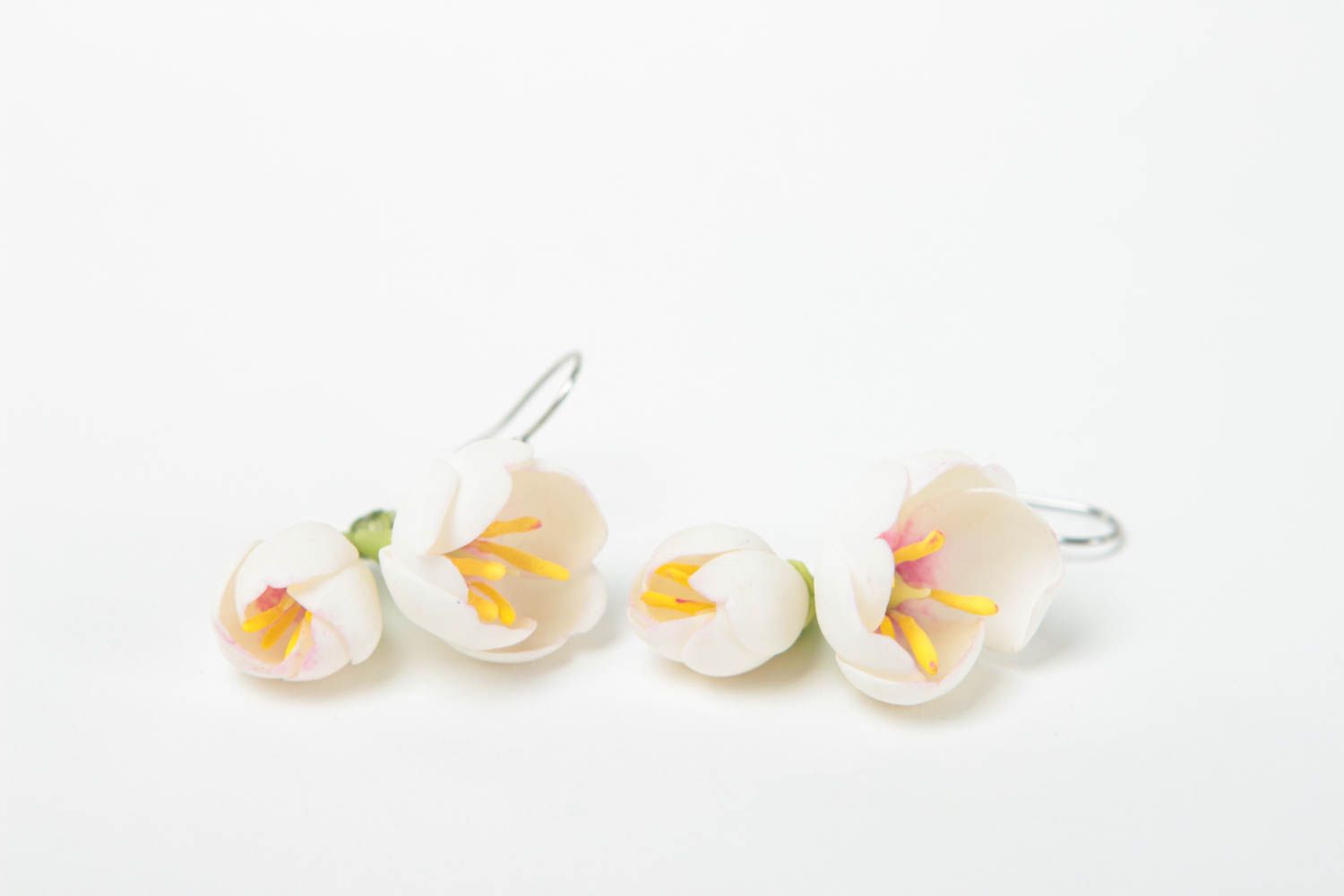 Handmade Ohrringe Blumen Polymer Clay Schmuck Accessoire für Frauen schön foto 3