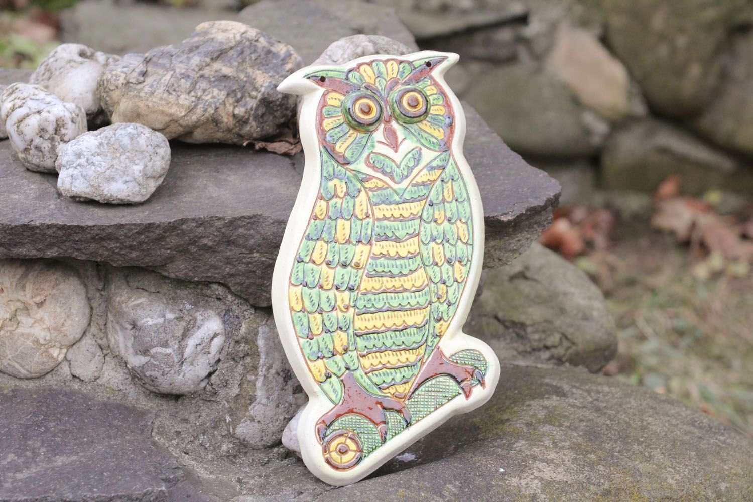 Ceramic panel Owl photo 1