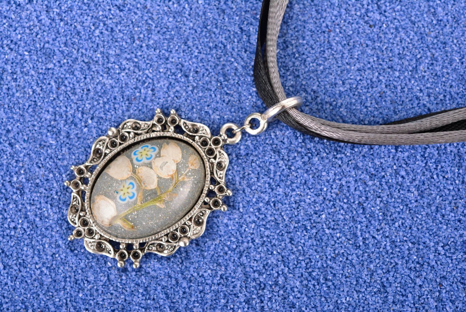 Handmade pendant unusual pendant for girls designer jewelry flower pendant photo 1