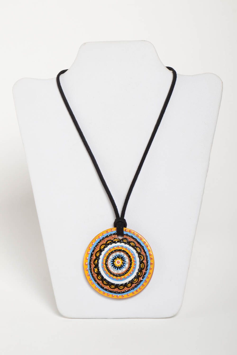 Pendant necklace handmade necklace ceramic jewelry ethnic jewellery   photo 2