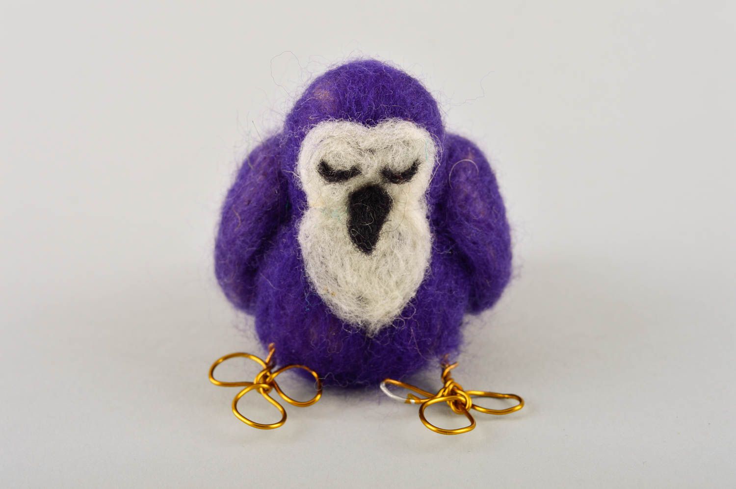Handmade violettes Kuscheltier Vogel Stoff Spielzeug Geschenk für Kinder foto 2